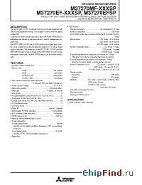 Datasheet M37270MF-168SP manufacturer Mitsubishi
