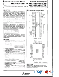 Datasheet M37450S4FP производства Mitsubishi