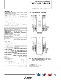 Datasheet M37477E8SP производства Mitsubishi