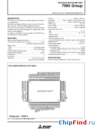 Datasheet M37560M1-XXXFP manufacturer Mitsubishi