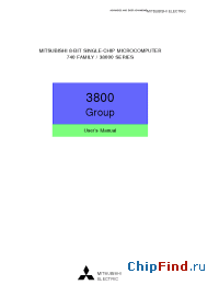 Datasheet M38000E1-XXXSS manufacturer Mitsubishi