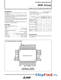 Datasheet M38067MCD154FP manufacturer Mitsubishi