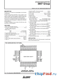 Datasheet M38079MF-164FP производства Mitsubishi