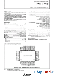 Datasheet M38220E6MXXXFP manufacturer Mitsubishi