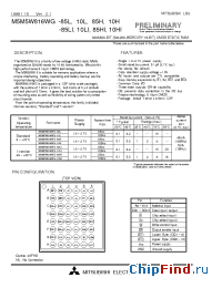 Datasheet M5M5W816WG-85LI производства Mitsubishi