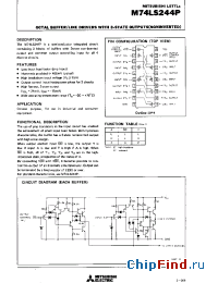 Datasheet M74LS244P manufacturer Mitsubishi