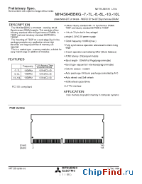 Datasheet MH4S64BBKG-8L производства Mitsubishi