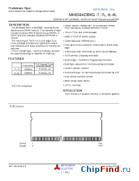 Datasheet MH8S64DBKG-8 производства Mitsubishi