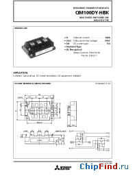 Datasheet QM100DY-HBK manufacturer Mitsubishi