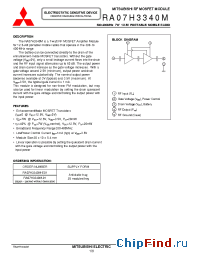 Datasheet RA07H3340M manufacturer Mitsubishi