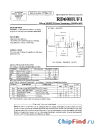 Datasheet RD60HUF manufacturer Mitsubishi