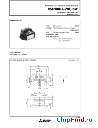 Datasheet RM200HA-20F manufacturer Mitsubishi