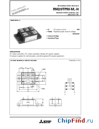 Datasheet RM20TPM-H manufacturer Mitsubishi