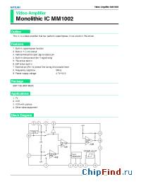 Datasheet MM1002F manufacturer Mitsumi