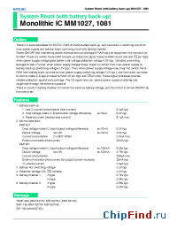 Datasheet MM1027NF manufacturer Mitsumi