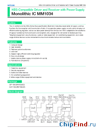 Datasheet MM1034XD manufacturer Mitsumi