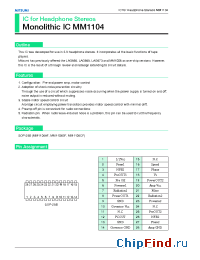 Datasheet MM1104BF manufacturer Mitsumi