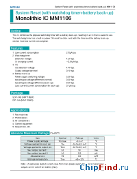 Datasheet MM1106 manufacturer Mitsumi