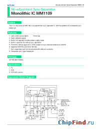 Datasheet MM1109 manufacturer Mitsumi
