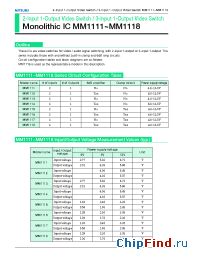 Datasheet MM1112 manufacturer Mitsumi