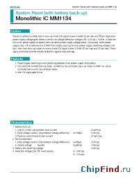 Datasheet MM1134 производства Mitsumi