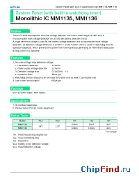 Datasheet MM1135 manufacturer Mitsumi