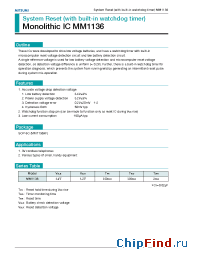 Datasheet MM1136XF manufacturer Mitsumi