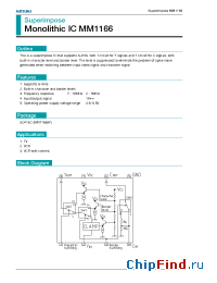 Datasheet MM1166XF manufacturer Mitsumi