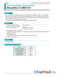 Datasheet MM1210XF manufacturer Mitsumi