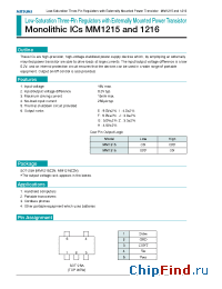 Datasheet MM1216GN manufacturer Mitsumi