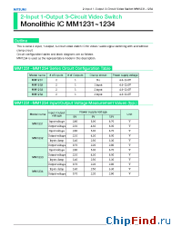 Datasheet MM1233 manufacturer Mitsumi