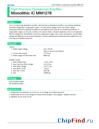 Datasheet MM1278 manufacturer Mitsumi