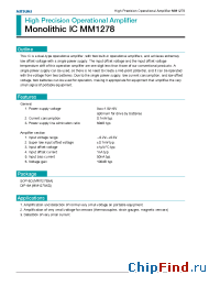 Datasheet MM1278XF manufacturer Mitsumi