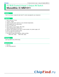 Datasheet MM1311 manufacturer Mitsumi