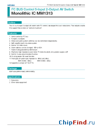 Datasheet MM1313BD manufacturer Mitsumi