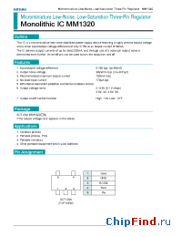 Datasheet MM1320RN manufacturer Mitsumi