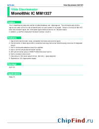 Datasheet MM1327 manufacturer Mitsumi