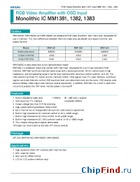 Datasheet MM1381XD manufacturer Mitsumi