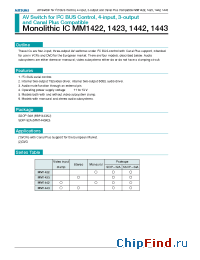 Datasheet MM1422XD manufacturer Mitsumi