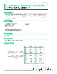 Datasheet MM1433 manufacturer Mitsumi