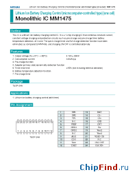 Datasheet MM1475 manufacturer Mitsumi