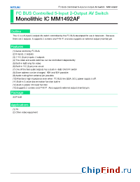 Datasheet MM1492AF manufacturer Mitsumi