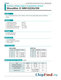 Datasheet MM1522 manufacturer Mitsumi