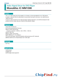 Datasheet MM1566 manufacturer Mitsumi