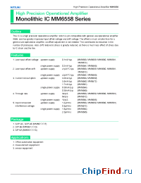 Datasheet MM6558 manufacturer Mitsumi