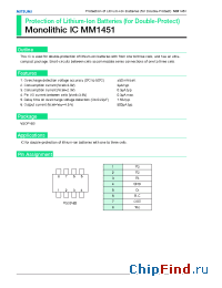 Datasheet MONOLITHICICMM1451 manufacturer Mitsumi
