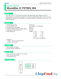 Datasheet PST993C manufacturer Mitsumi