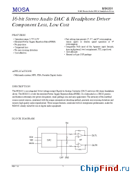 Datasheet MS6331TR manufacturer MOSA