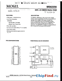 Datasheet MS62256L-10PC manufacturer Mosel