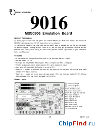 Datasheet MSM9016 manufacturer Mosel